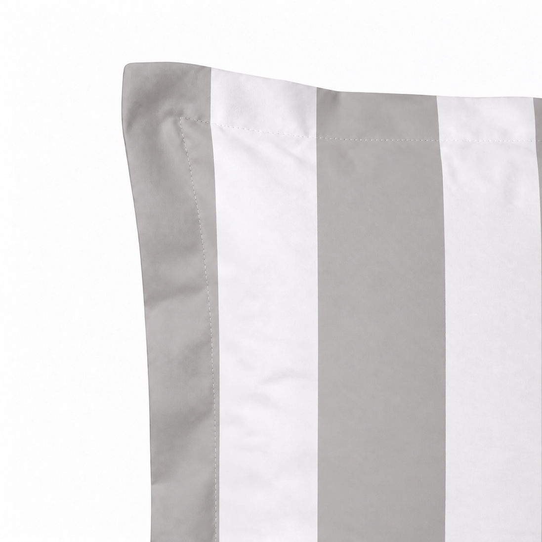 Respaldo de cama recto Rayas Gris — detalle de la tela