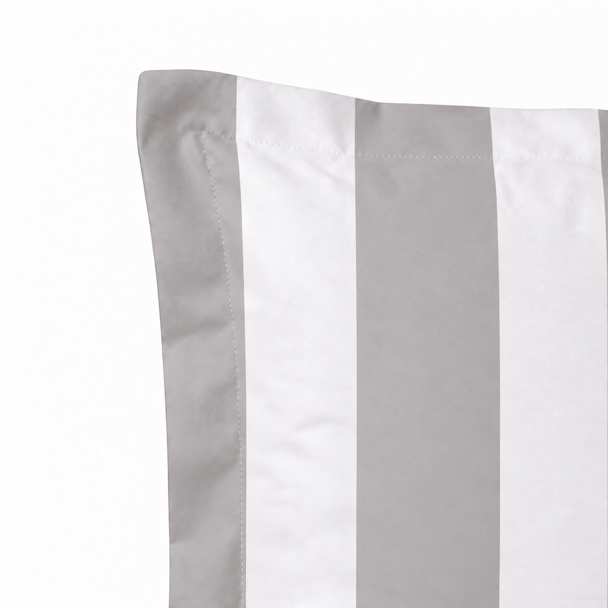 Respaldo de cama recto Rayas Gris — detalle de la tela