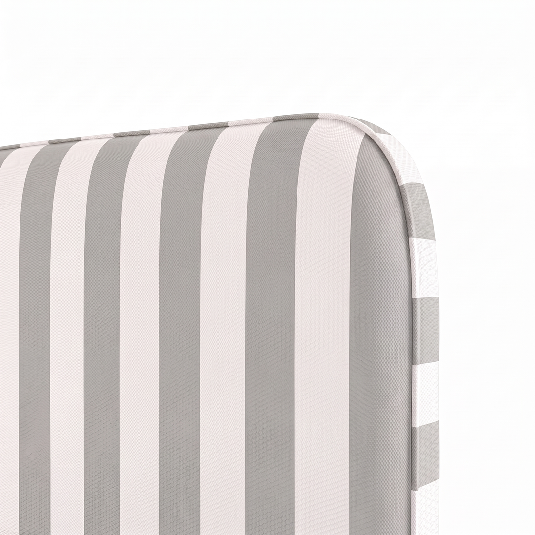 Respaldo de cama Rayas Gris — detalle de la tela