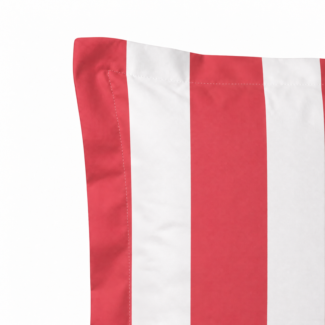 Respaldo de cama recto Rayas Rojo — detalle de la tela
