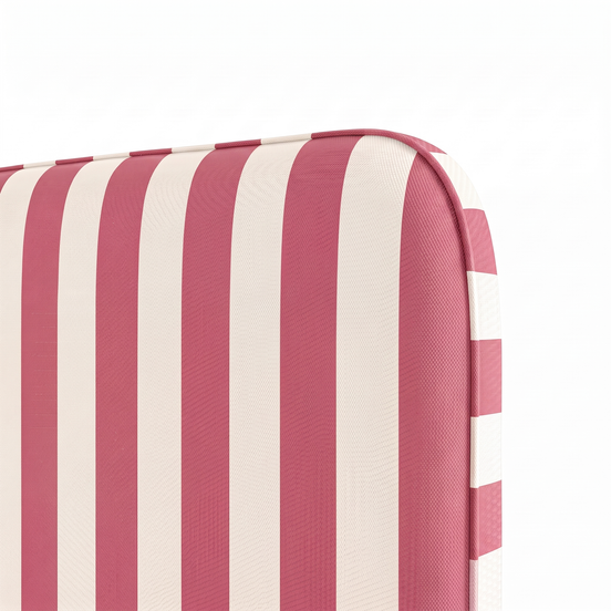 Respaldo de cama Rayas Rojo — detalle de la tela