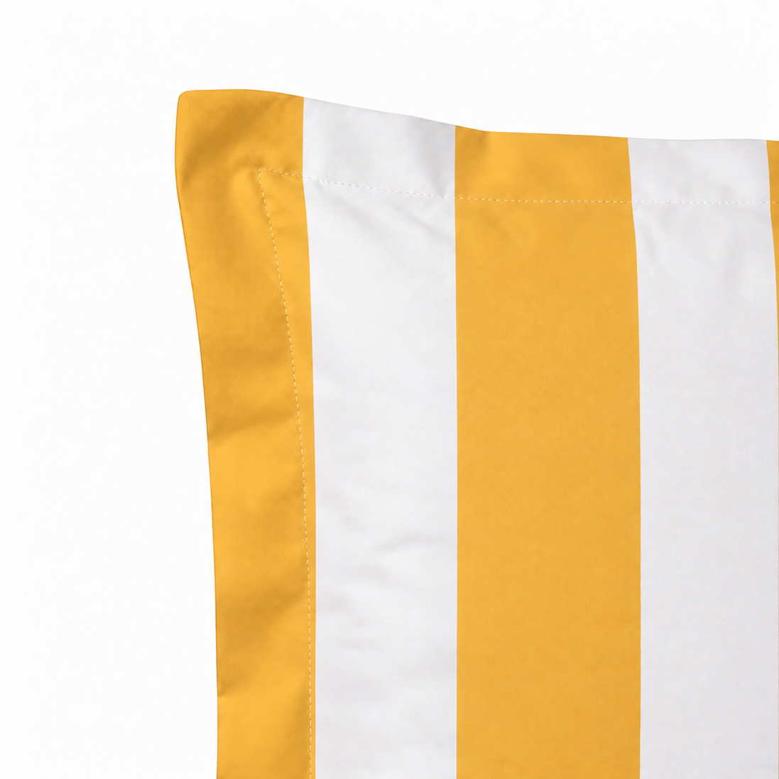Respaldo de cama recto Rayas Amarillo — detalle de la tela