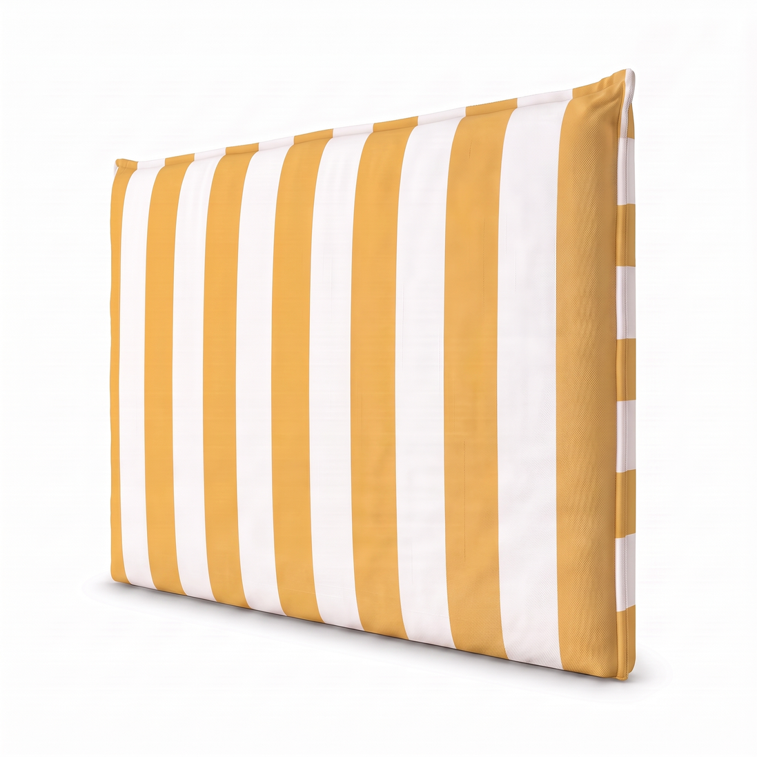 Respaldo de cama recto Rayas Amarillo — vista lateral