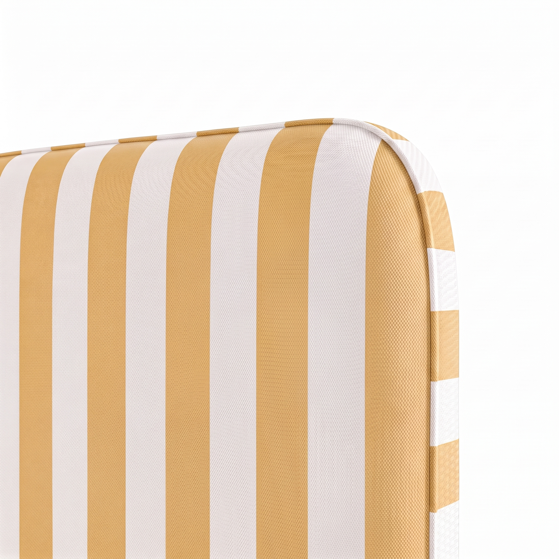 Respaldo de cama Rayas Amarillo — detalle de la tela