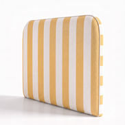 Respaldo de cama Rayas Amarillo — vista lateral