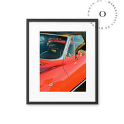 Red Car Retro II Cuadro