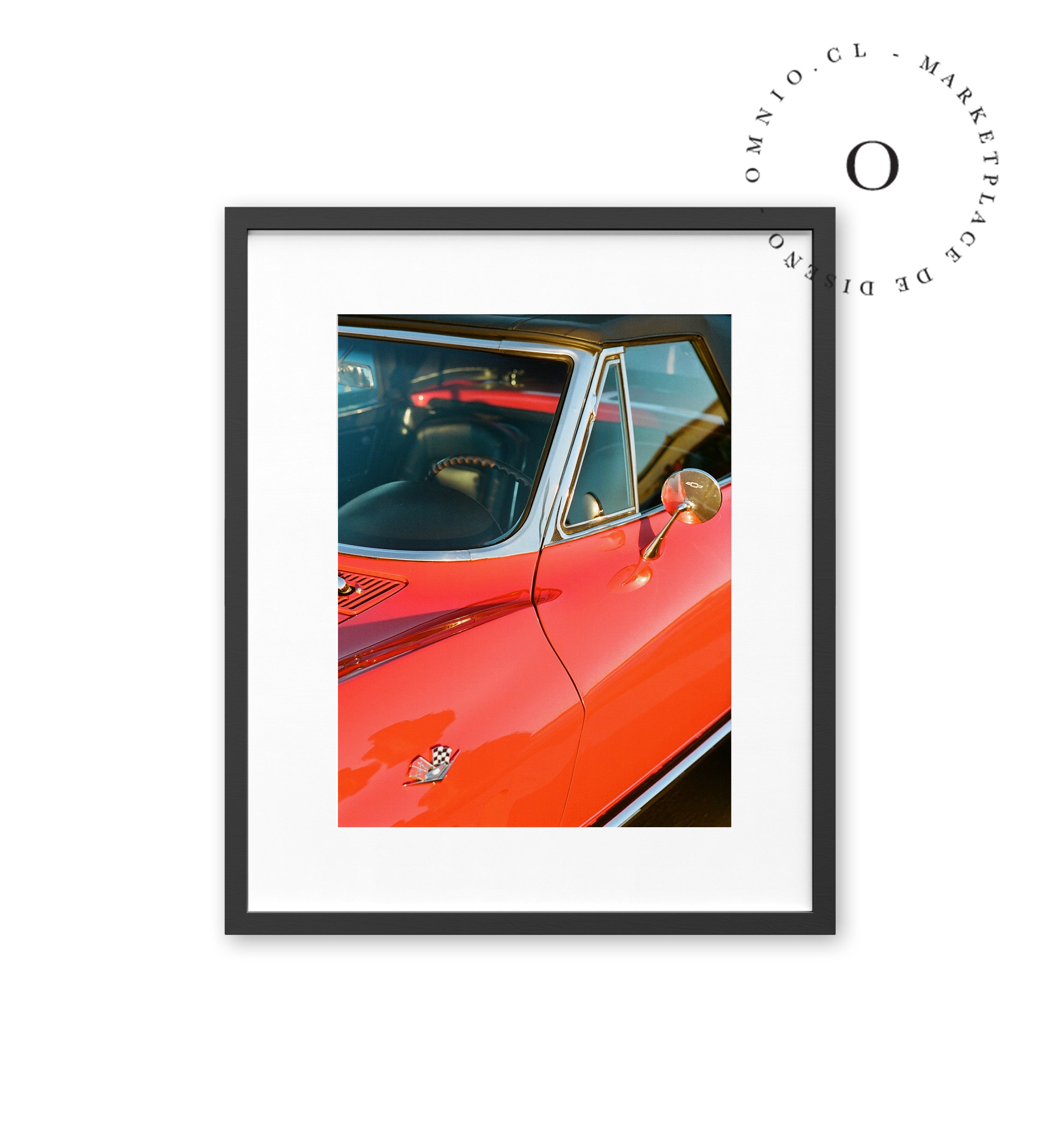 Red Car Retro II Cuadro