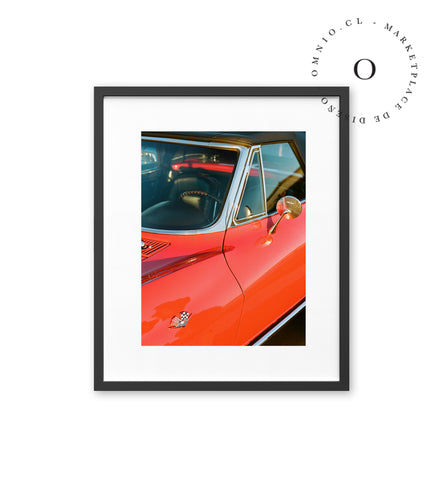 Red Car Retro II Cuadro