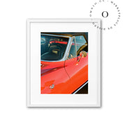 Red Car Retro II Cuadro