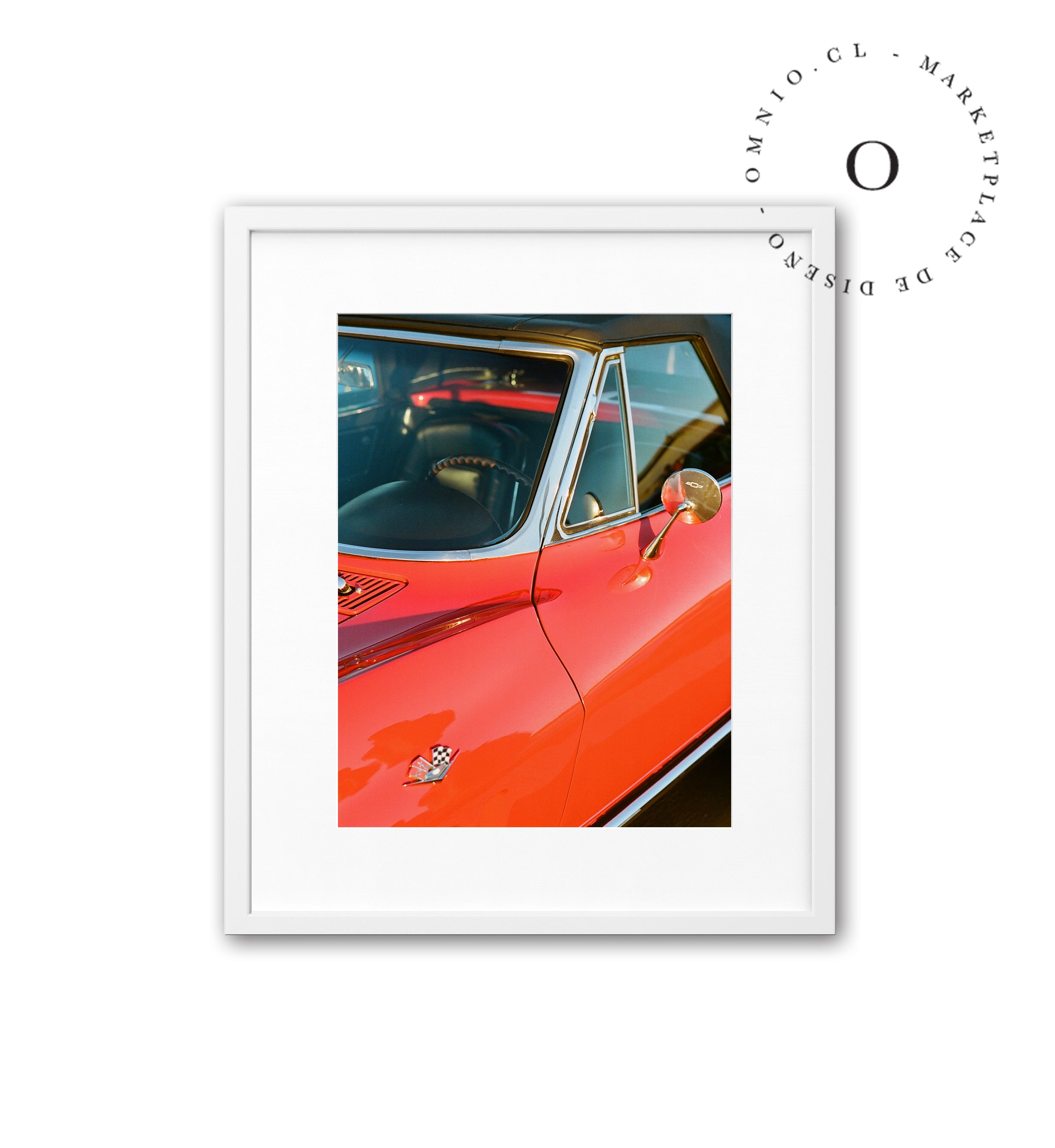 Red Car Retro II Cuadro