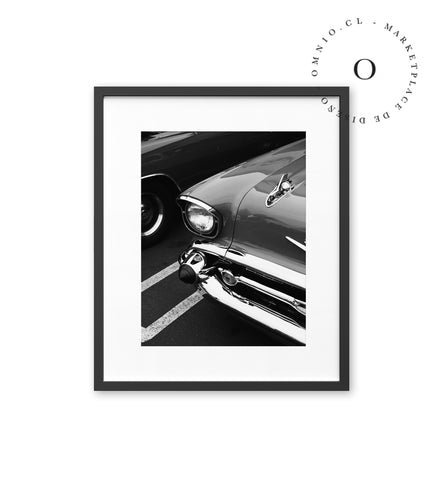 Retro Car B&W Cuadro
