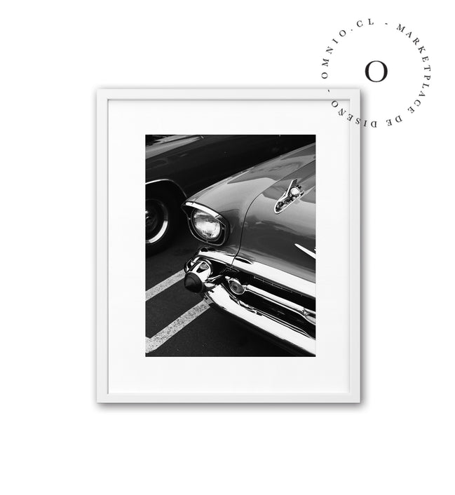Retro Car B&W Cuadro