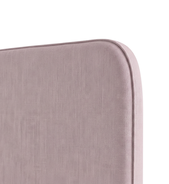 Respaldo de cama Lino Rosa — detalle de la tela
