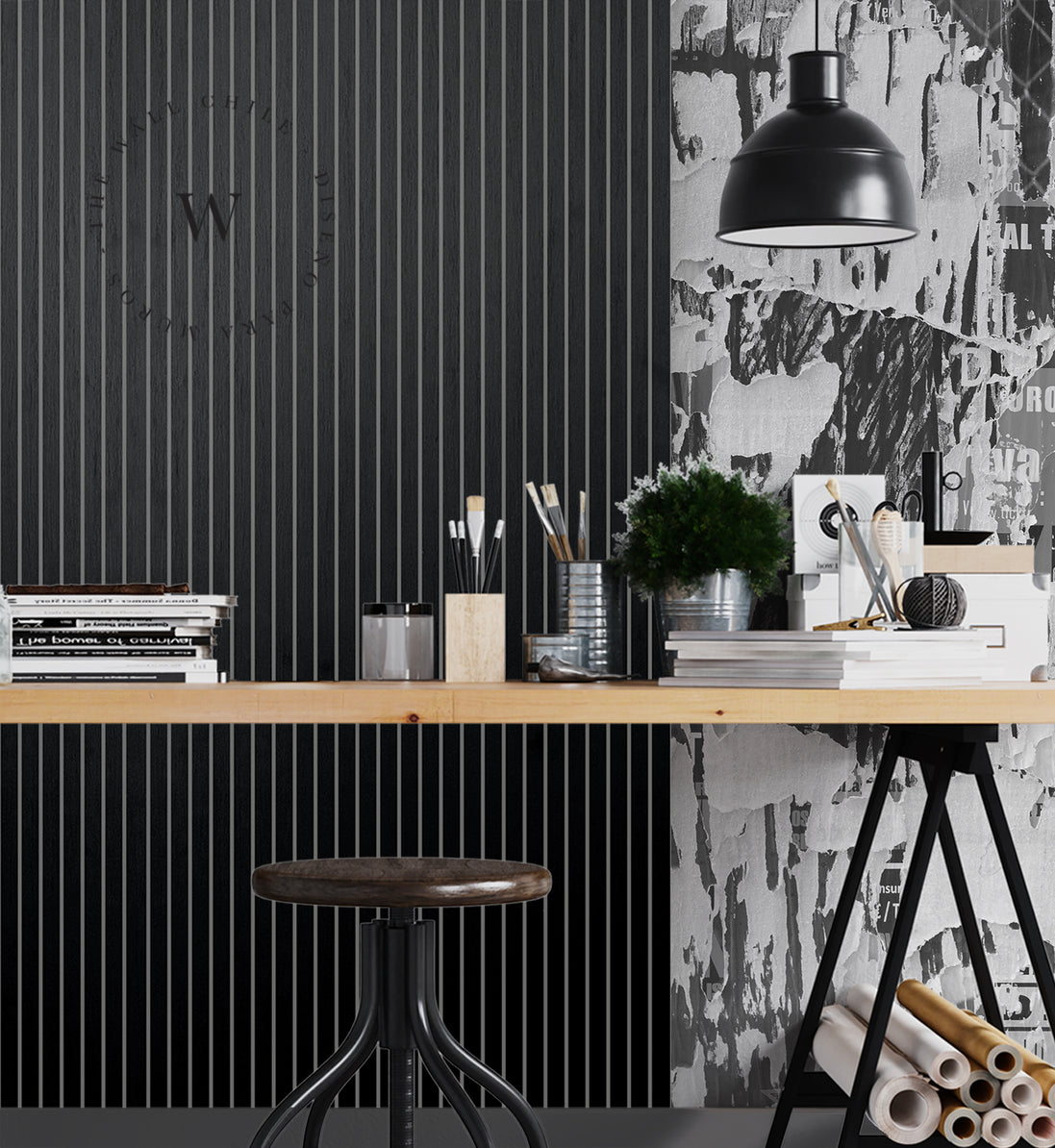 Panel Ranurado Black