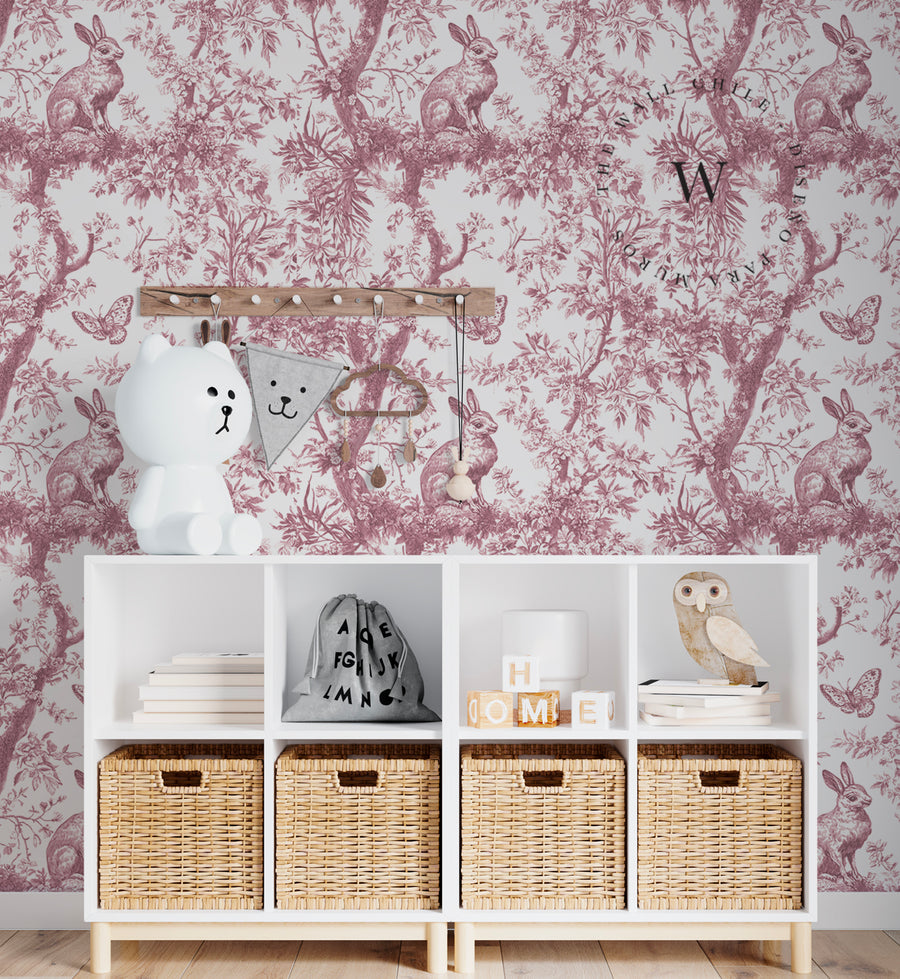 Rabbit Jouy Pink