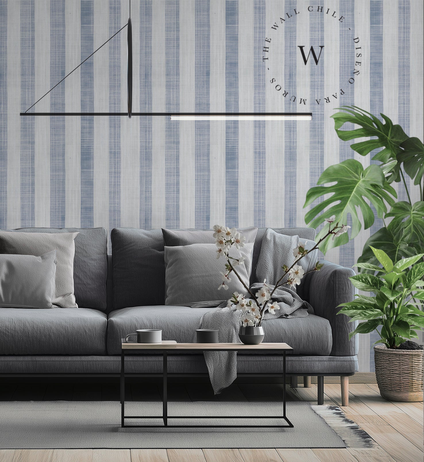 Linen Stripes Blue