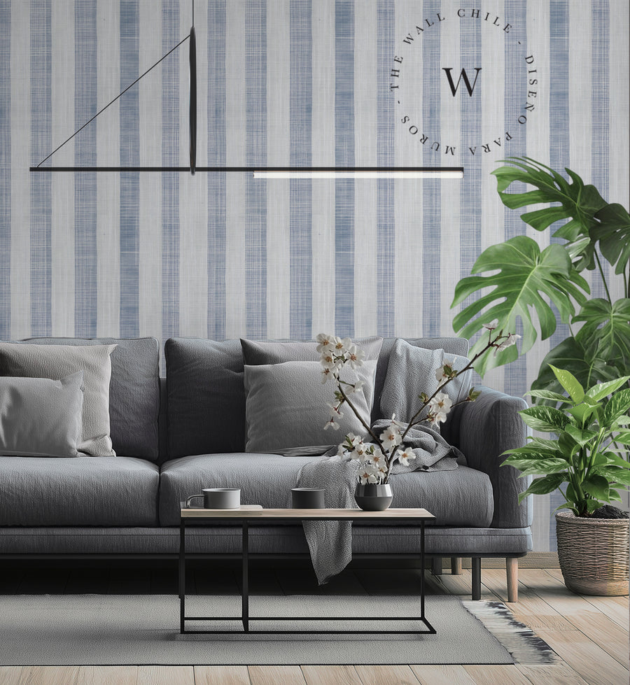 Linen Stripes Blue