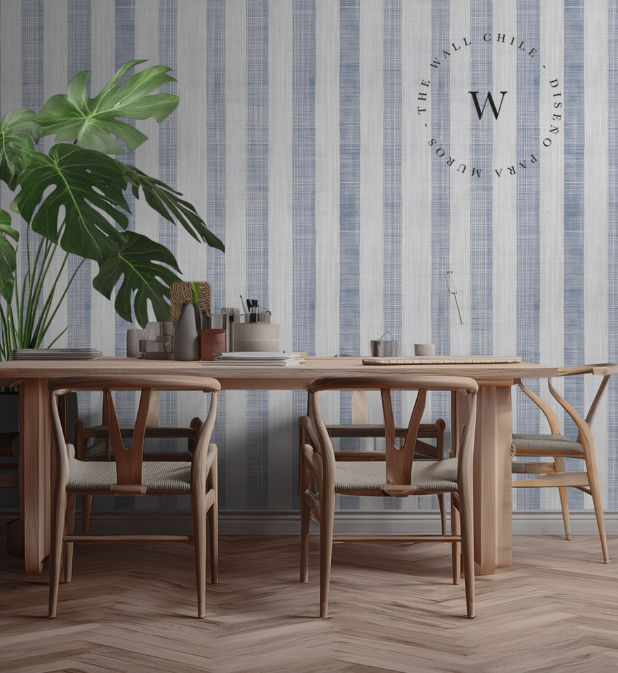 Linen Stripes Blue