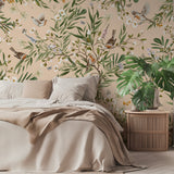 Playful Robins – Beige