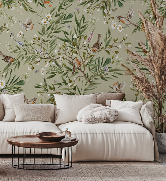 Playful Robins – Green