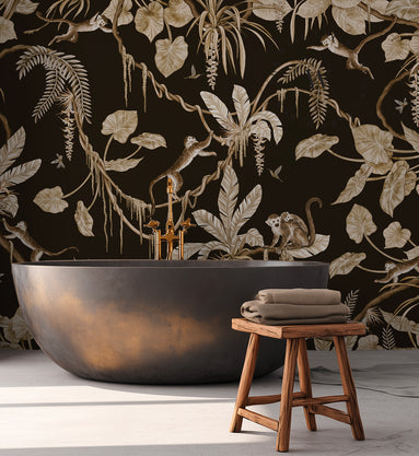 Playful Monkeys – Vintage Black