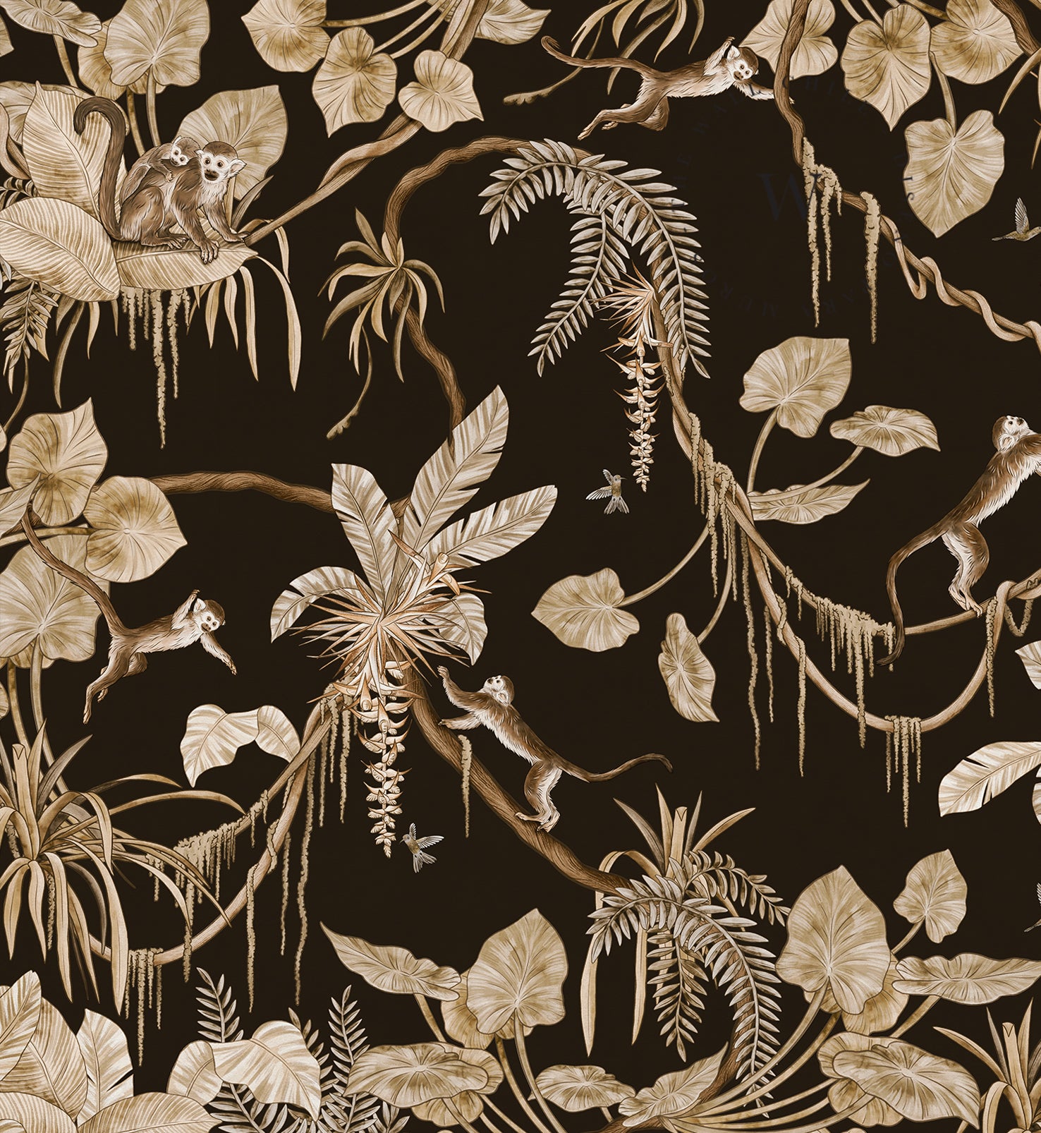 Playful Monkeys – Vintage Black