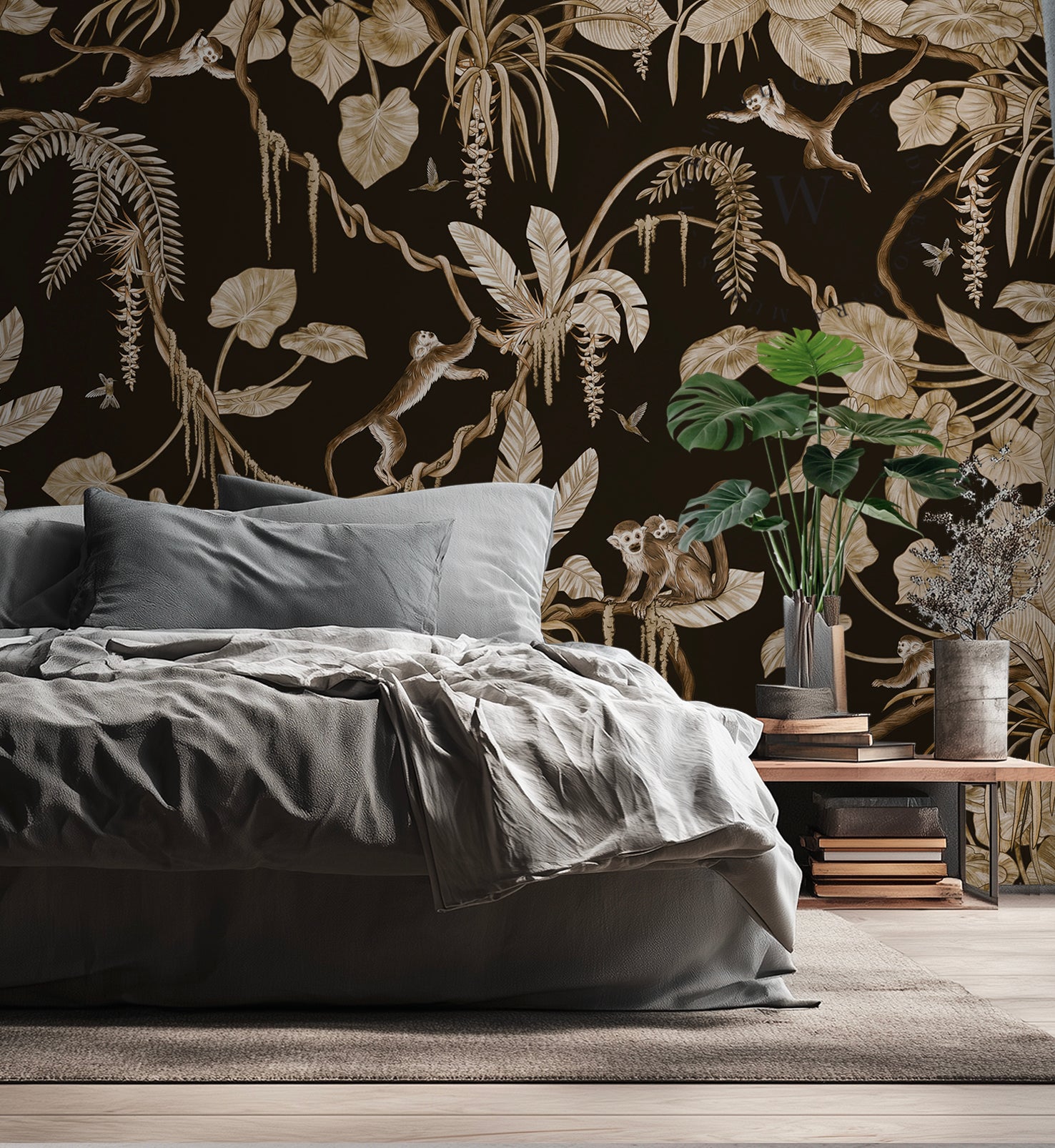 Playful Monkeys – Vintage Black