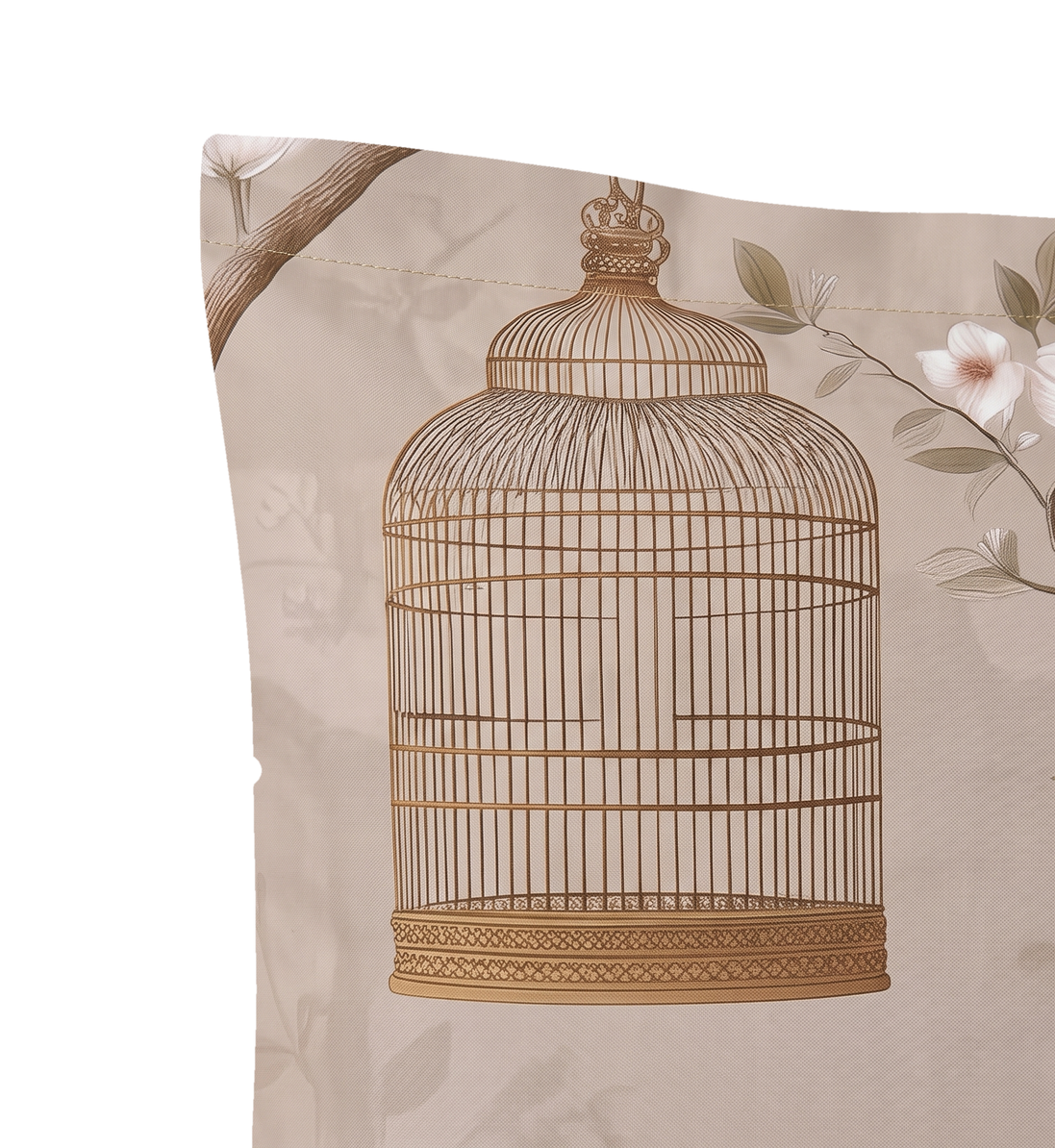 Respaldo de cama recto Golden Blossom — detalle de la tela