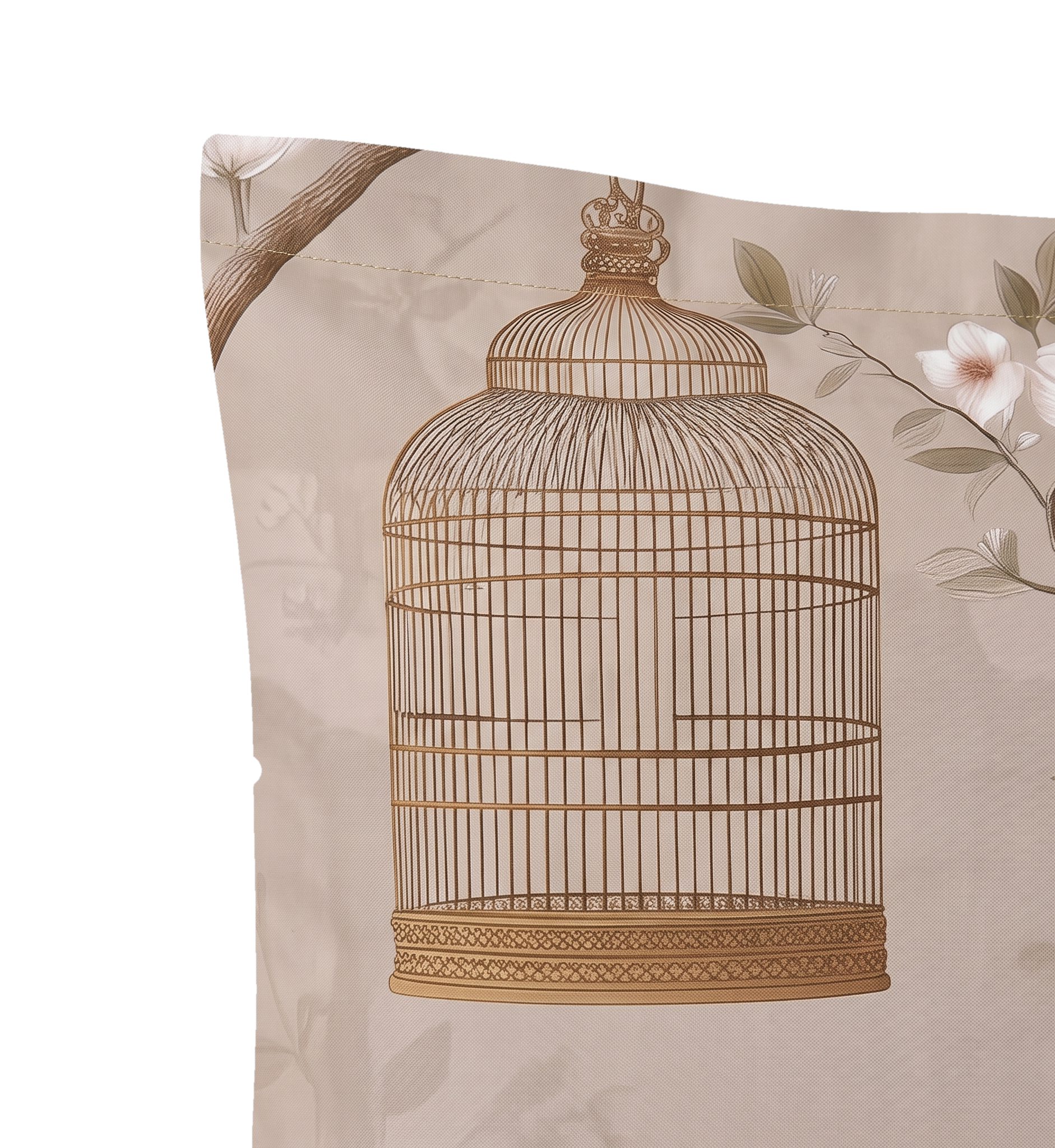 Respaldo de cama recto Golden Blossom — detalle de la tela