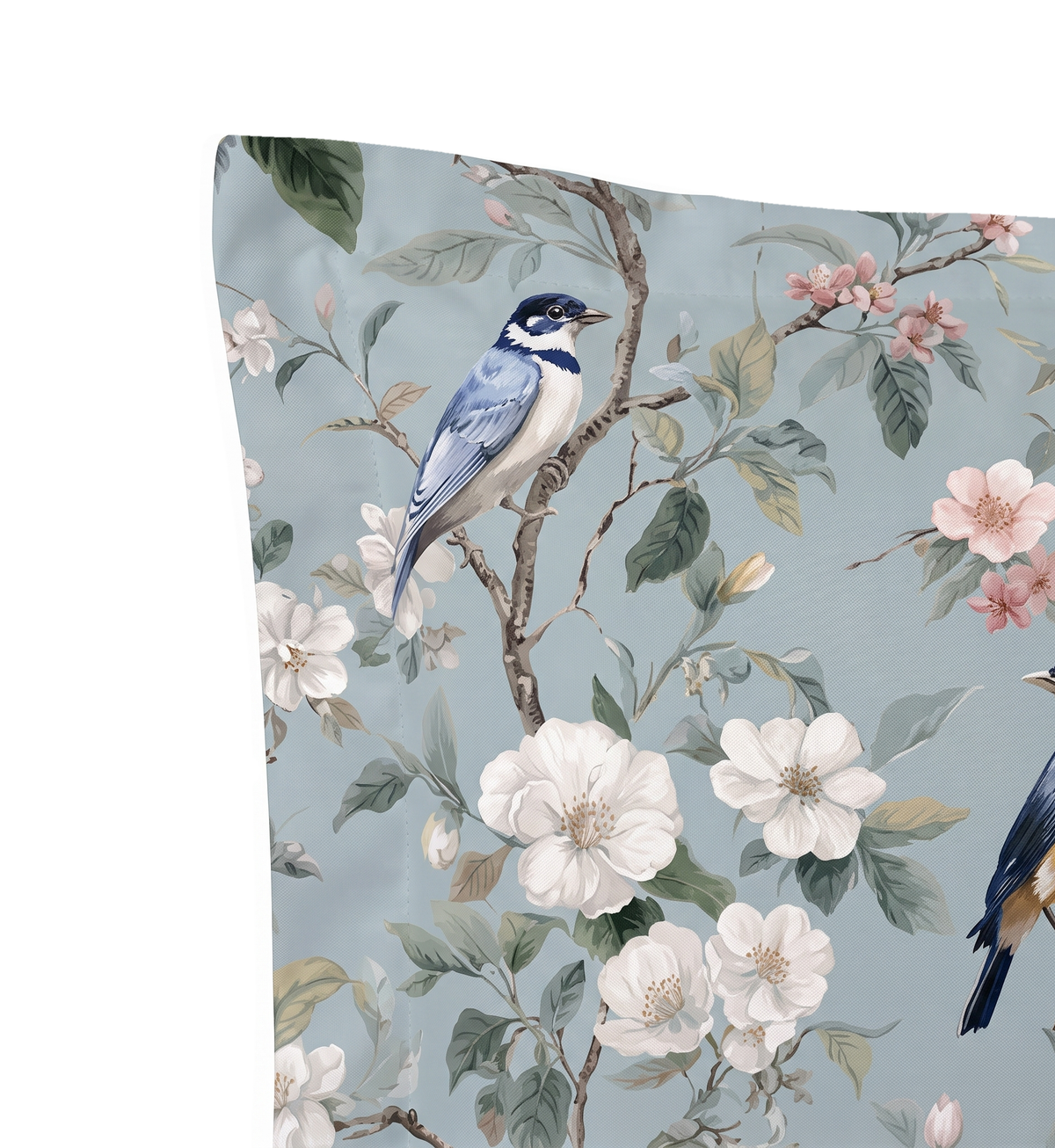 Respaldo de cama recto Magnolia Bird — detalle de la tela