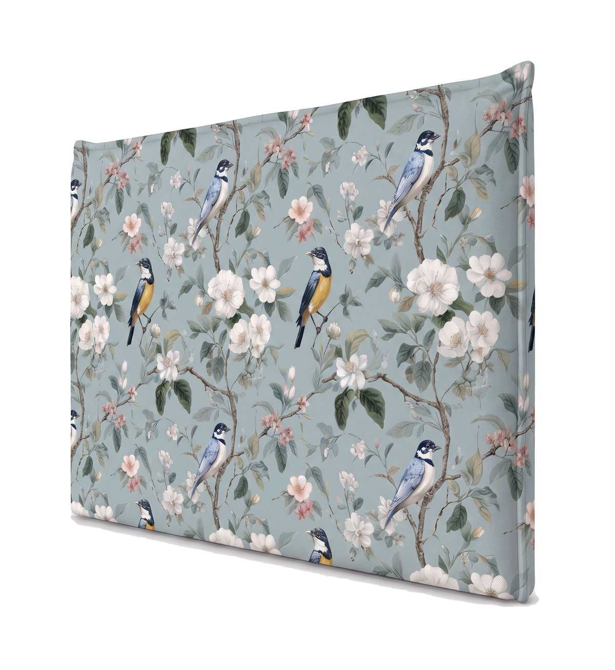 Respaldo de cama recto Magnolia Bird — vista lateral