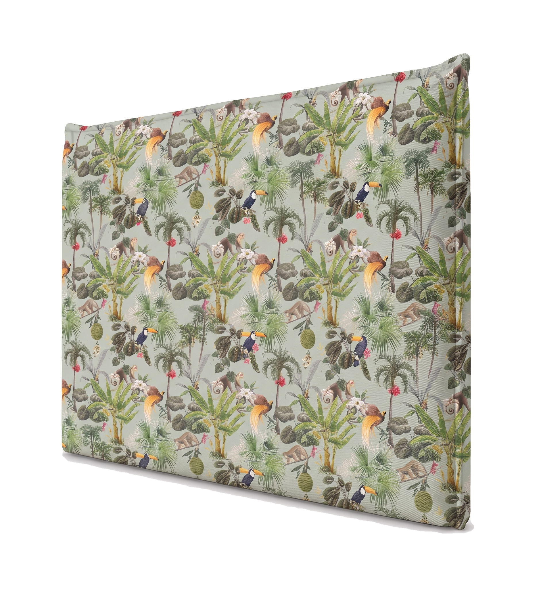 Respaldo de cama recto Mint Jungle — vista lateral
