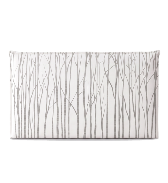 Respaldo de cama recto Neutral Trees Grey — vista frontal