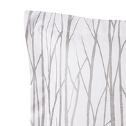 Respaldo de cama recto Neutral Trees Grey — detalle de la tela