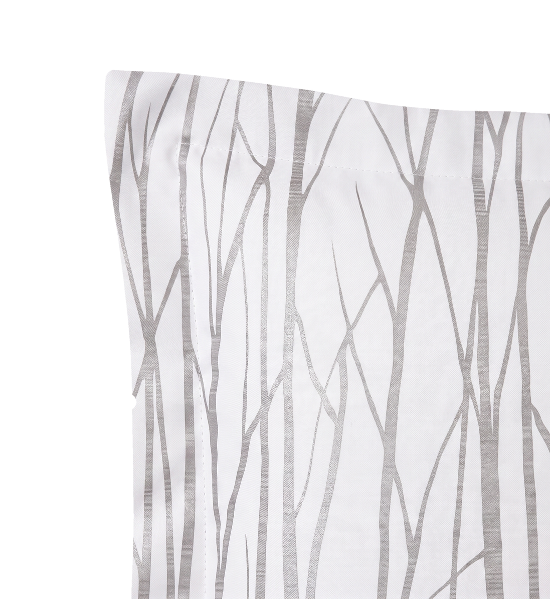 Respaldo de cama recto Neutral Trees Grey — detalle de la tela