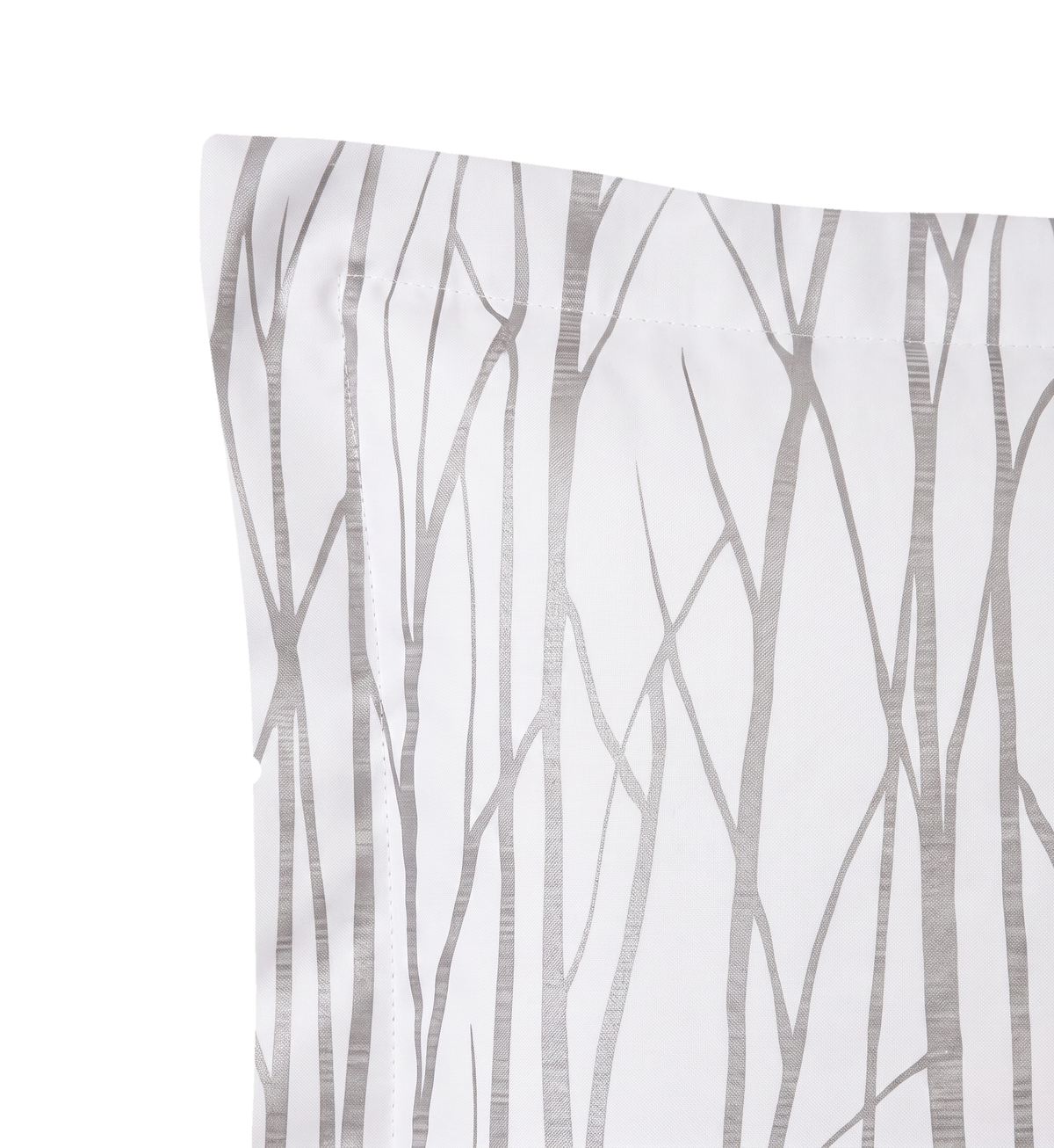 Respaldo de cama recto Neutral Trees Grey — detalle de la tela