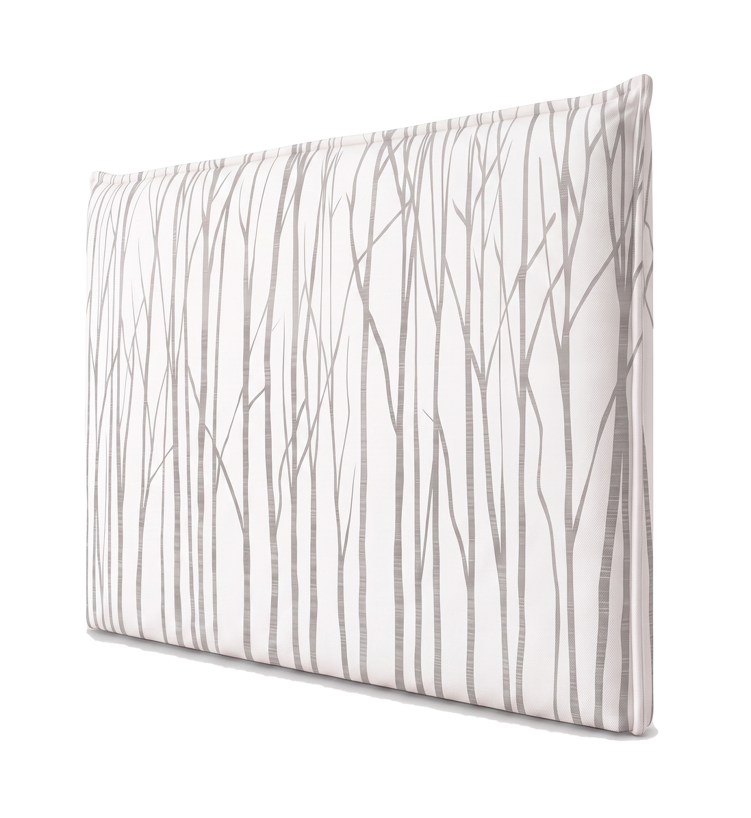 Respaldo de cama recto Neutral Trees Grey — vista lateral