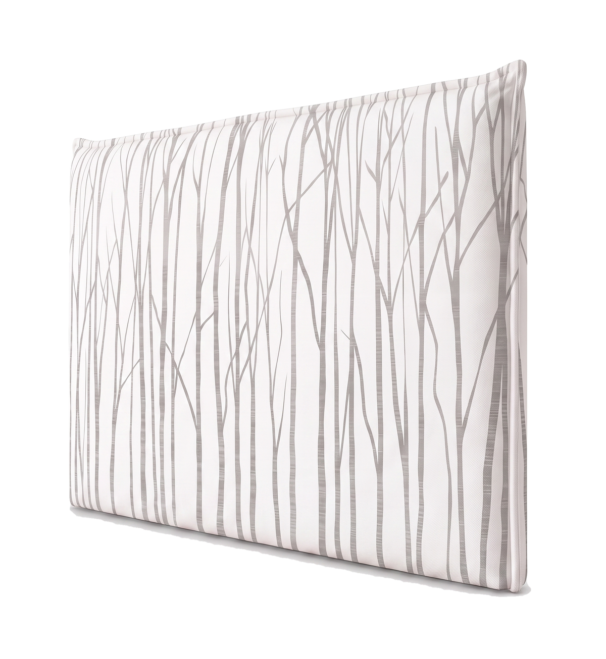 Respaldo de cama recto Neutral Trees Grey — vista lateral