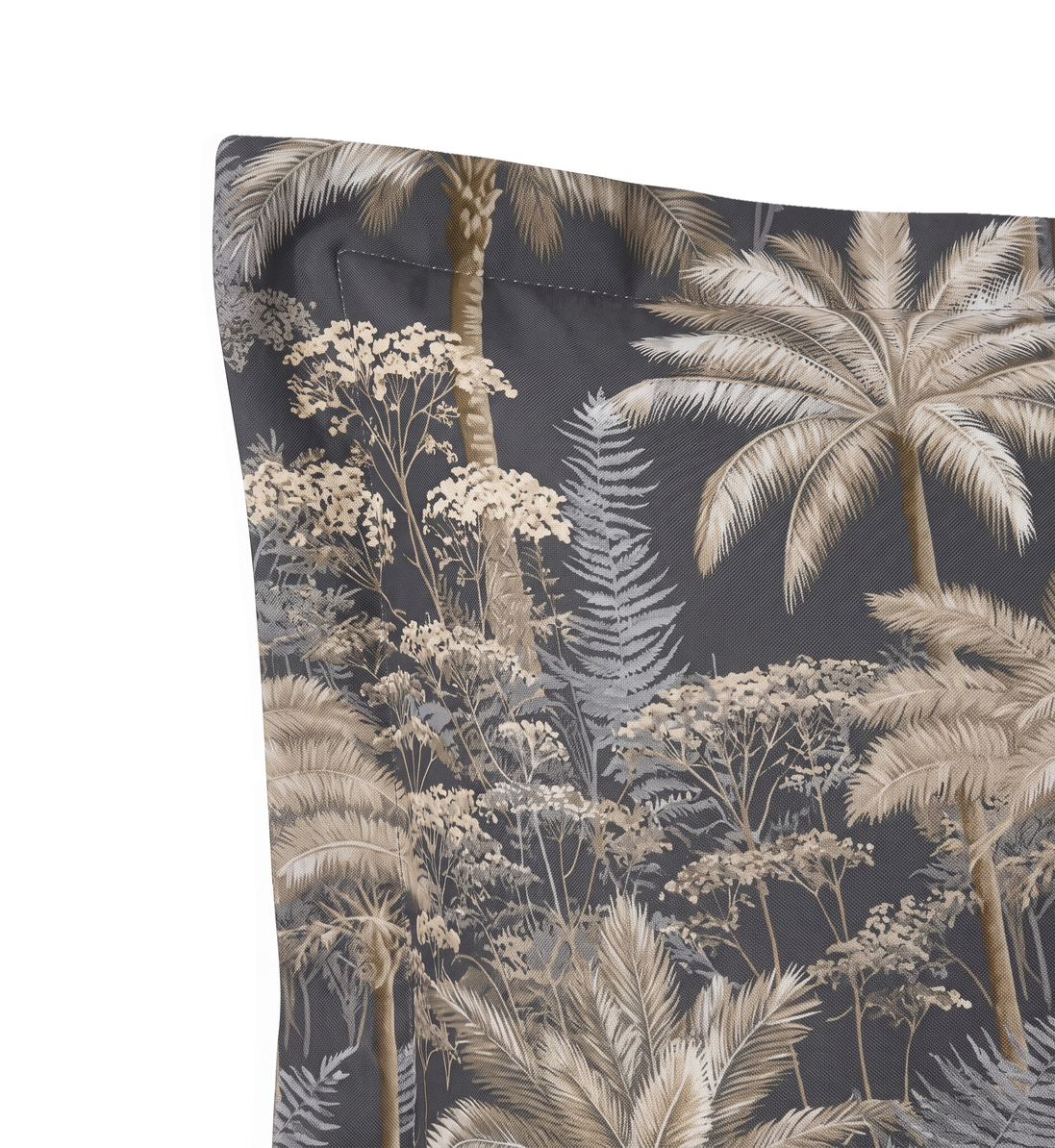 Respaldo de cama recto Palm Elegance — detalle de la tela