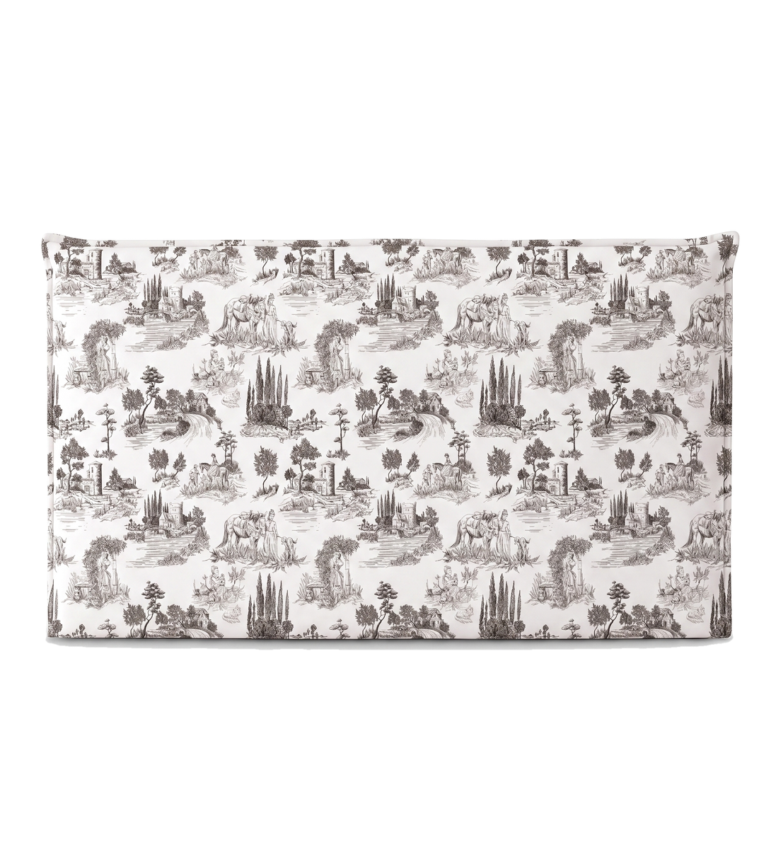 Respaldo de cama recto Toile De Jouy Black — vista frontal