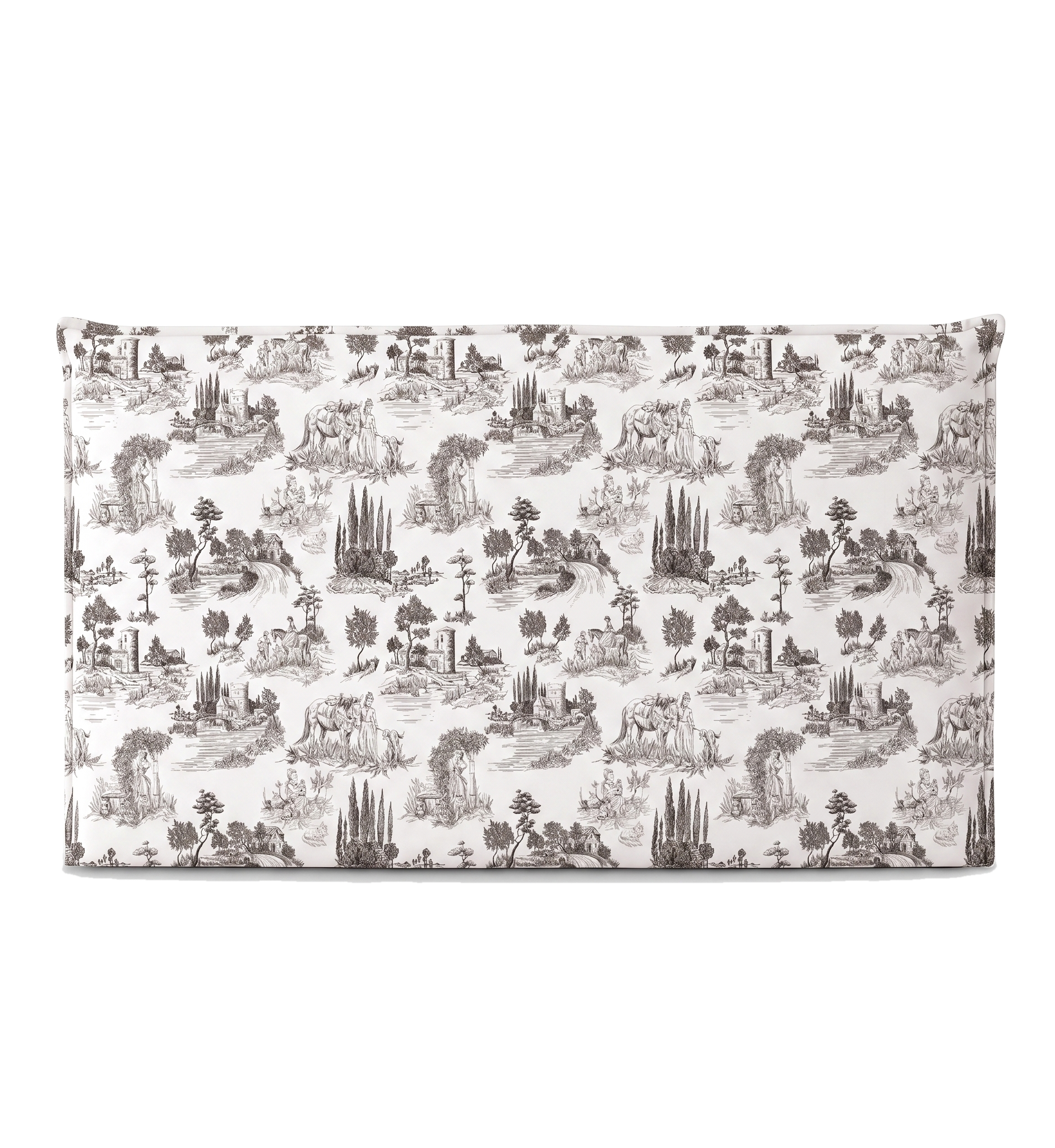 Respaldo de cama recto Toile De Jouy Black — vista frontal