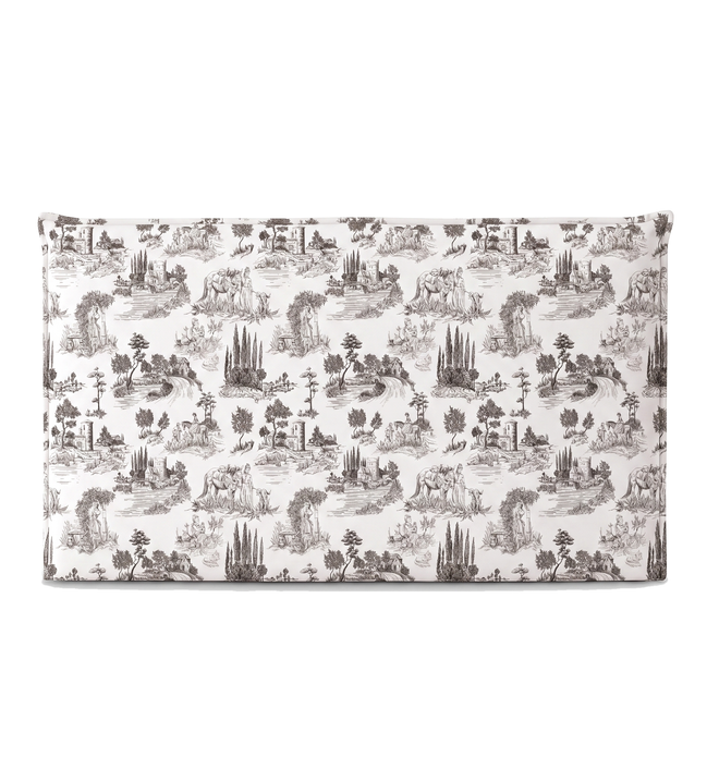 Respaldo de cama recto Toile De Jouy Black — vista frontal