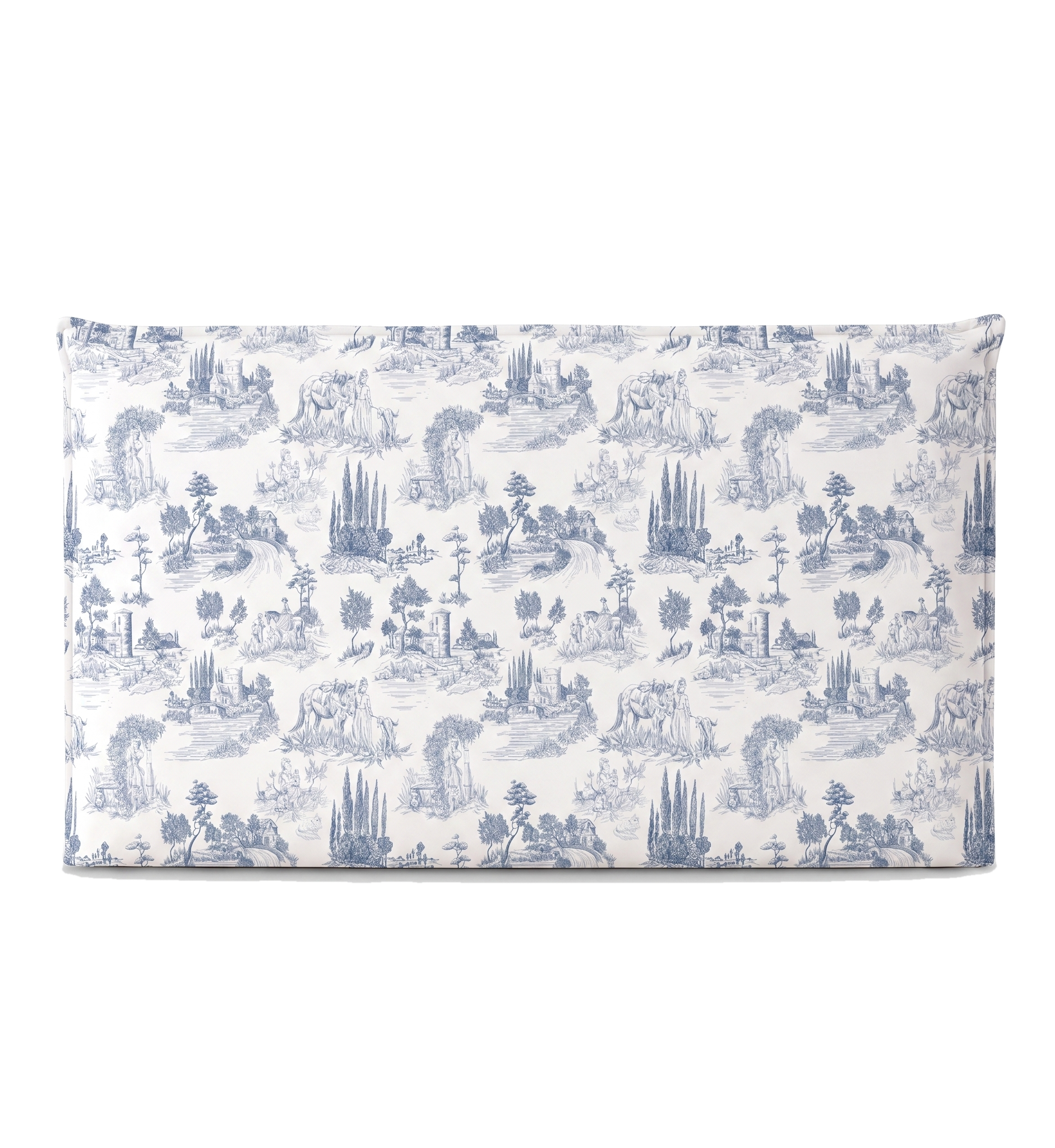 Respaldo de cama recto Toile De Jouy Blue — vista frontal