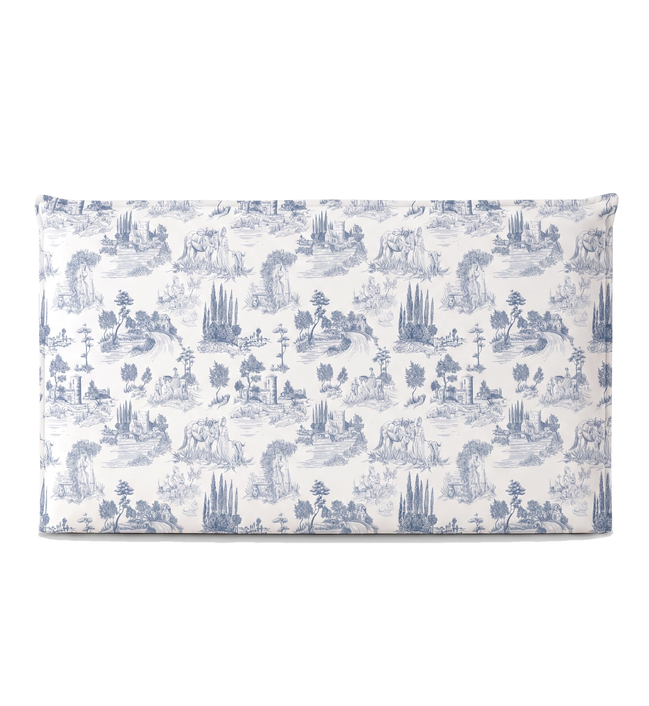 Respaldo de cama recto Toile De Jouy Blue — vista frontal