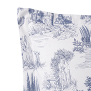Respaldo de cama recto Toile De Jouy Blue — detalle de la tela