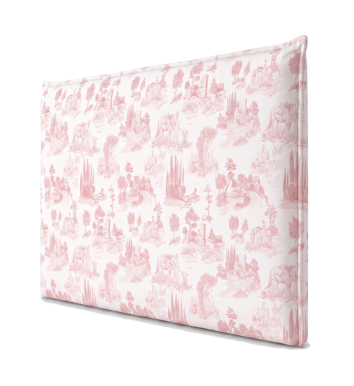 Respaldo de cama recto Toile De Jouy Rojo — vista lateral