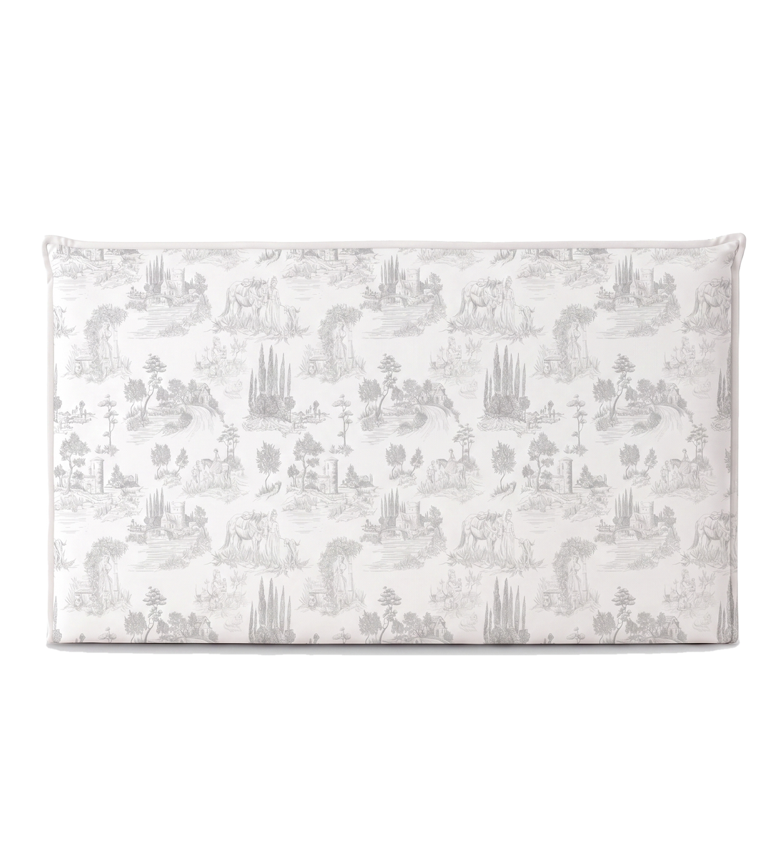 Respaldo de cama recto Toile Gris — vista frontal