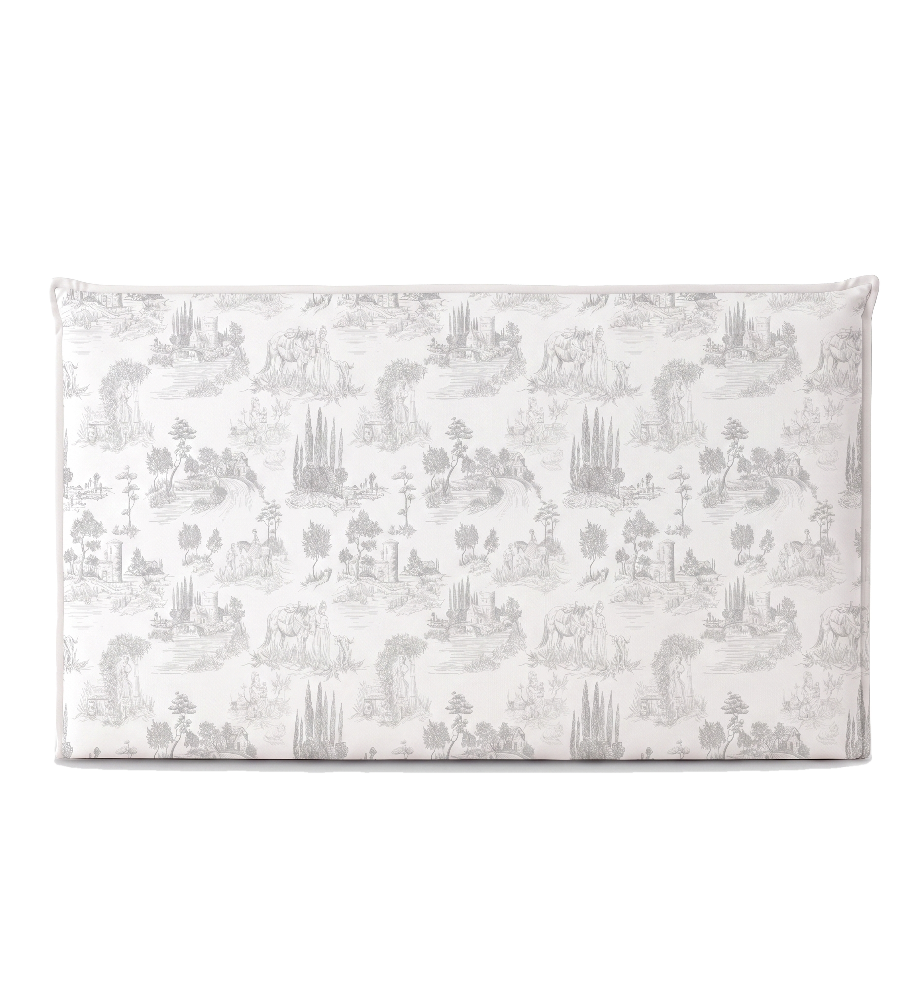 Respaldo de cama recto Toile Gris — vista frontal