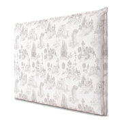 Respaldo de cama recto Toile Gris — vista lateral