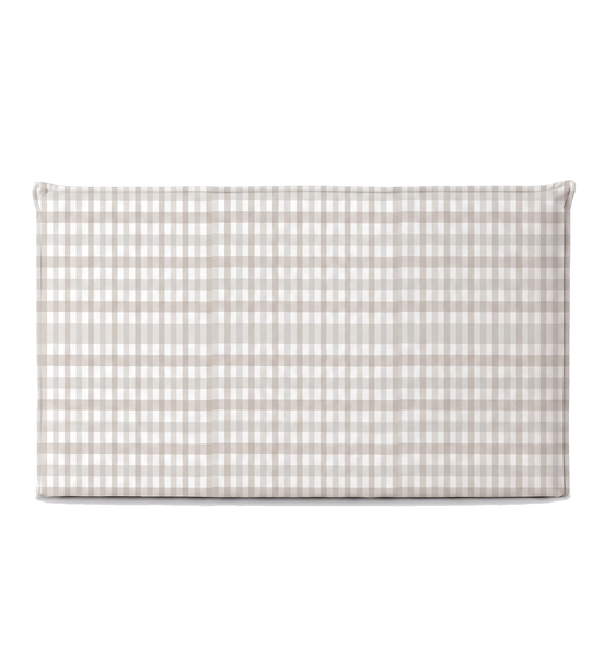 Respaldo de cama recto Vichy Beige — vista frontal